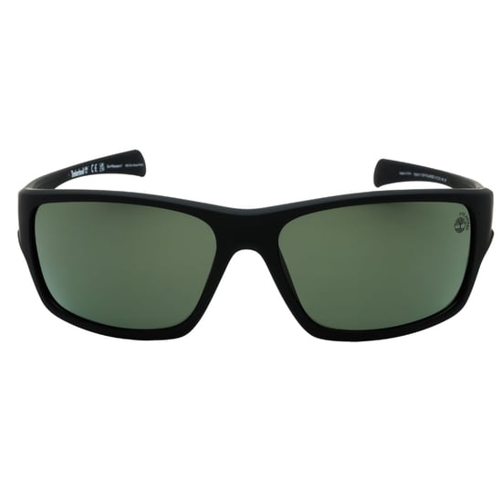 Timberland Matte Black Montuur Groene Gepolariseerde Zonnebril - Image 1