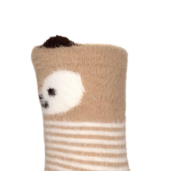 Trespass Mysiga strumpor med djuransikte för barn (Beige) - Image 5