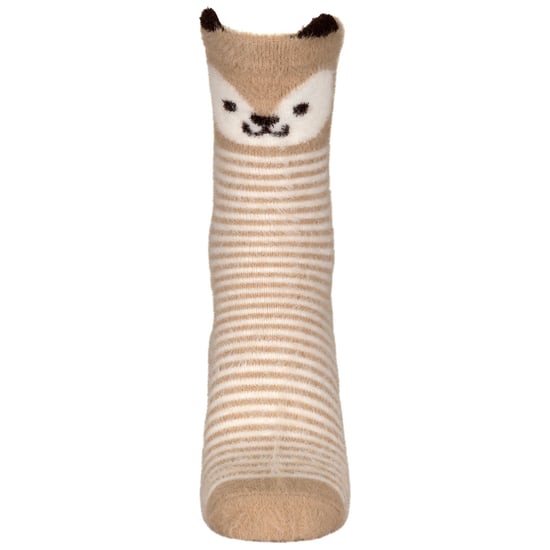 Trespass Mysiga strumpor med djuransikte för barn (Beige) - Image 6