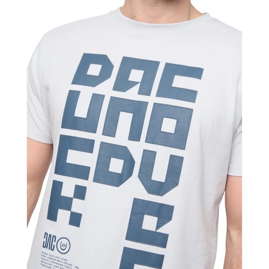 Duck and Cover Heren Squarelarge T-Shirt (Lichtblauw) - Image 3