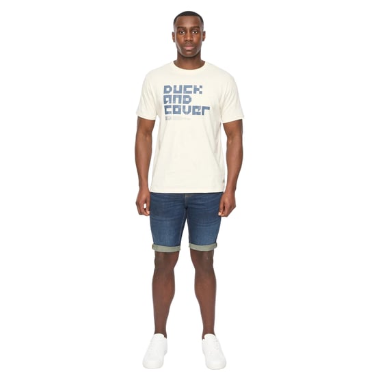 Duck and Cover Heren Bloxx T-Shirt (Off White) - Image 3