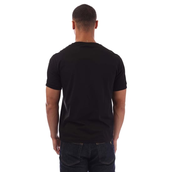 Men's Emporio Armani EA7 Logo Tape T-Shirt in Black - Image 3