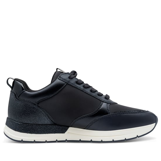 Tamaris Womens Navy Blue Fashion Lace-up Zipped Sneakers Trainers - Image 1