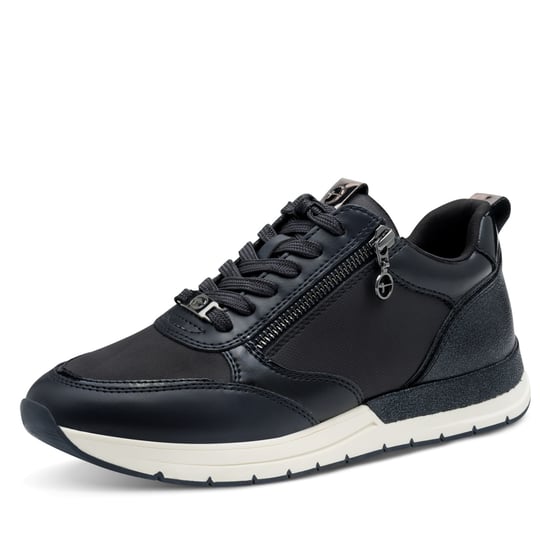Tamaris Womens Navy Blue Fashion Lace-up Zipped Sneakers Trainers - Image 3