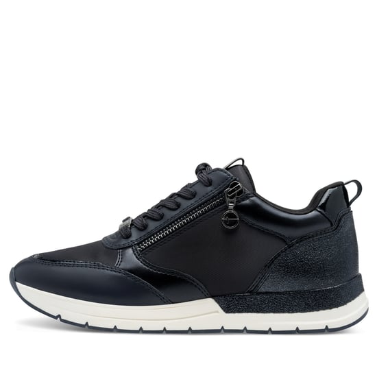 Tamaris Womens Navy Blue Fashion Lace-up Zipped Sneakers Trainers - Image 4