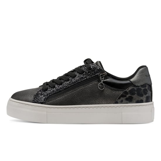 Tamaris Dames Pewter Zilveren Kunstleren Mode Veterschoenen - Image 4