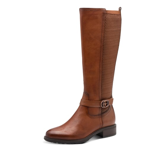 Tamaris Dames Cognac Bruine Leren Kniehoge Rijlaarzen - Image 3