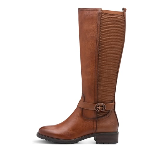 Tamaris Dames Cognac Bruine Leren Kniehoge Rijlaarzen - Image 4