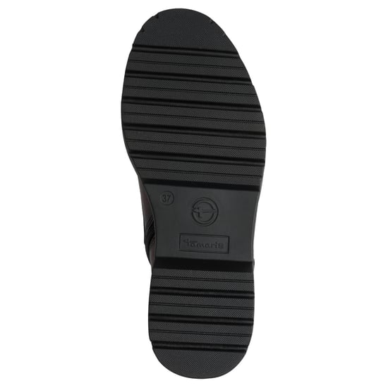 Tamaris Dames Fashion Bruine Leren Veterschoenen met Rits Combat Enkellaarsjes - Image 6