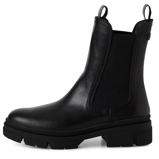 Tamaris Womens Black Leather Classic High Pull-On Chelsea Ankle Boots - Image 4