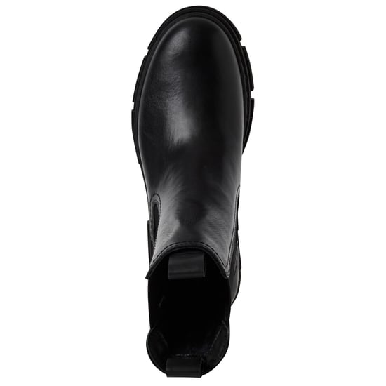 Tamaris Womens Black Leather Classic High Pull-On Chelsea Ankle Boots - Image 5