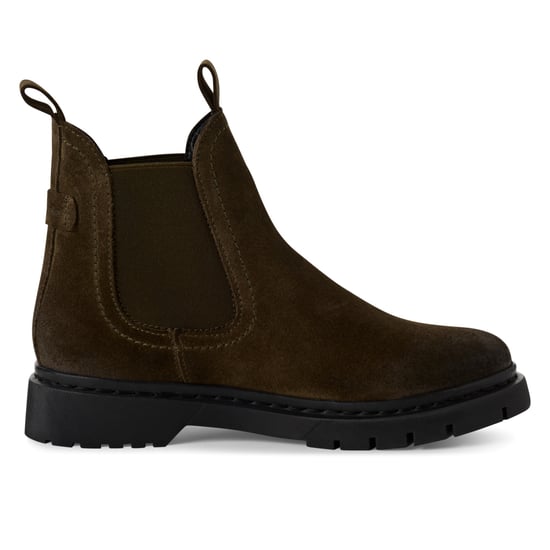 Tamaris Womens Olive Green Suede Leather Classic Chelsea Ankle Boots - Image 1