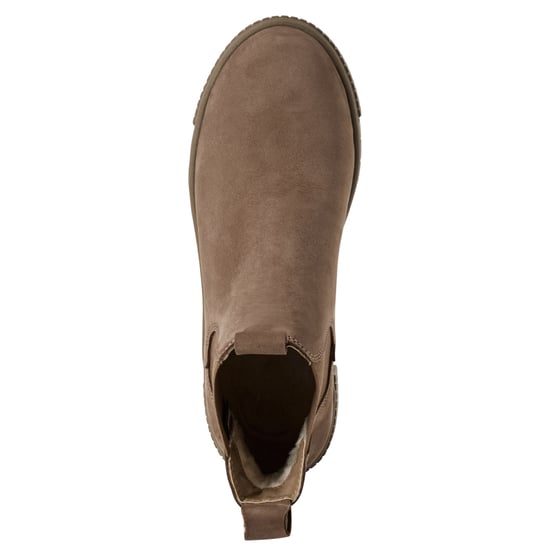 Tamaris Womens Taupe Brown Leather Chelsea Ankle Boots - Image 5