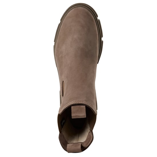 Tamaris Womens Dune Taupe Brown Leather Classic High Pull-On Chelsea Ankle Boots - Image 5