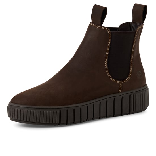 Tamaris Womens Brown Leather Chelsea Ankle Boots - Image 3