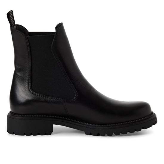 Tamaris Womens Black Leather Classic High Chelsea Ankle Boots - Image 1