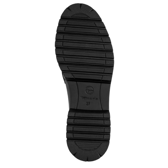 Tamaris Dames Zwarte Leren Loafers Slip-On Platform Schoenen - Image 6