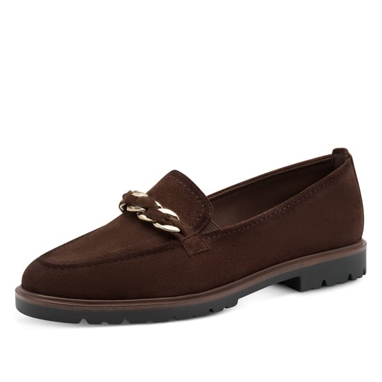 Tamaris Womens Mocca Brown Suede Leather Loafers Shoes - Image 3