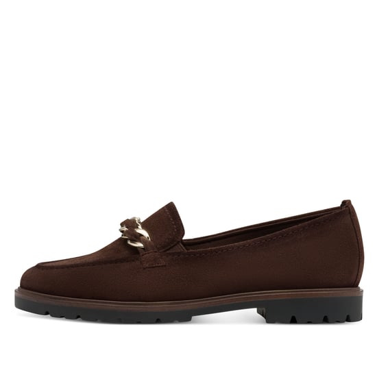 Tamaris Womens Mocca Brown Suede Leather Loafers Shoes - Image 4