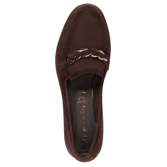 Tamaris Womens Mocca Brown Suede Leather Loafers Shoes - Image 5