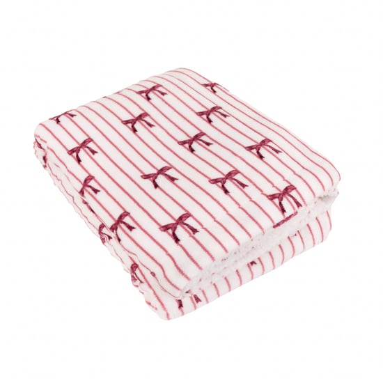 furn. Noortje Bows Sherpa Fleece Throw - Image 1