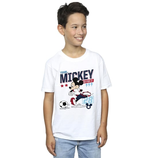 Disney Jongens Mickey Mouse Team Mickey Voetbal T-shirt (Wit) - Image 3