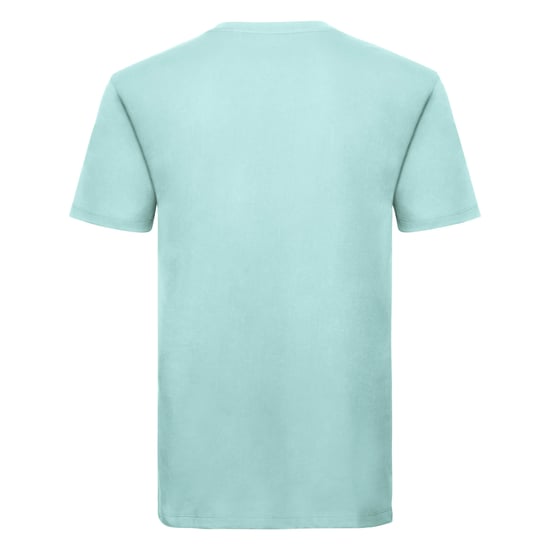 Russell Heren Organisch T-Shirt met korte mouwen (Aqua Blauw) - Image 2