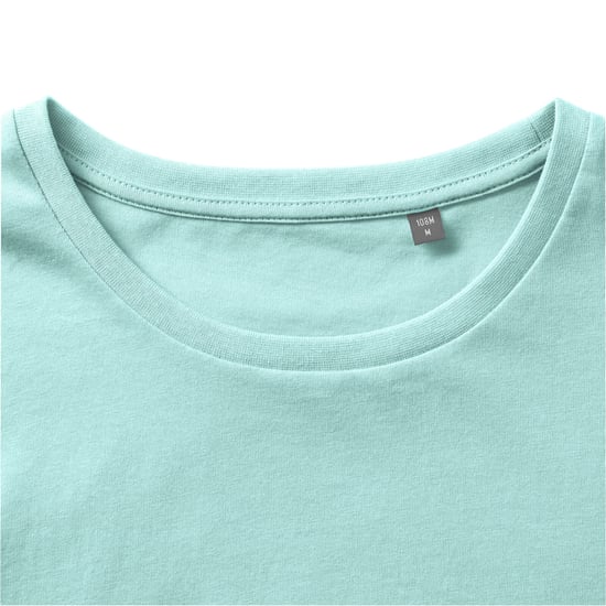 Russell Heren Organisch T-Shirt met korte mouwen (Aqua Blauw) - Image 5
