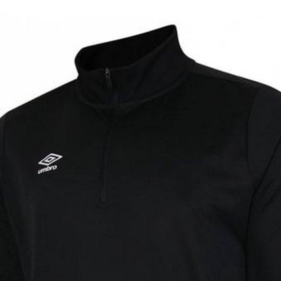 Umbro Mens Club Essential Half Zip Sweatshirt (Black) - Image 3
