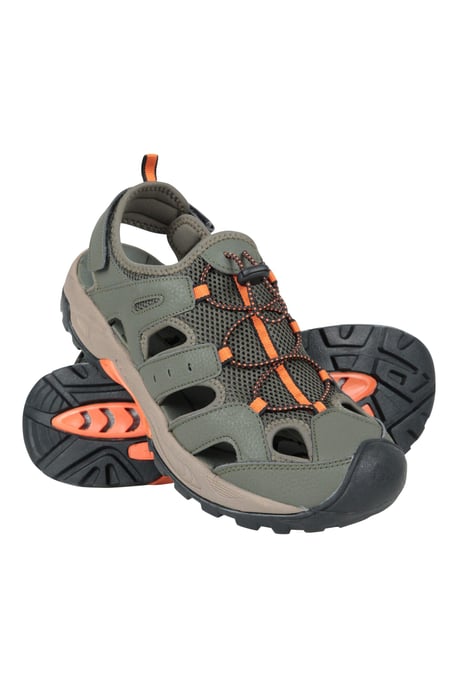 Mountain Warehouse Mens Rift Drainage Sandals (Khaki Green) - Image 1