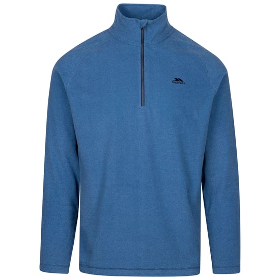 Trespass Mens Keynote Anti Pilling 1/4 Zip Fleece Top (Harbour Blue) - Image 1