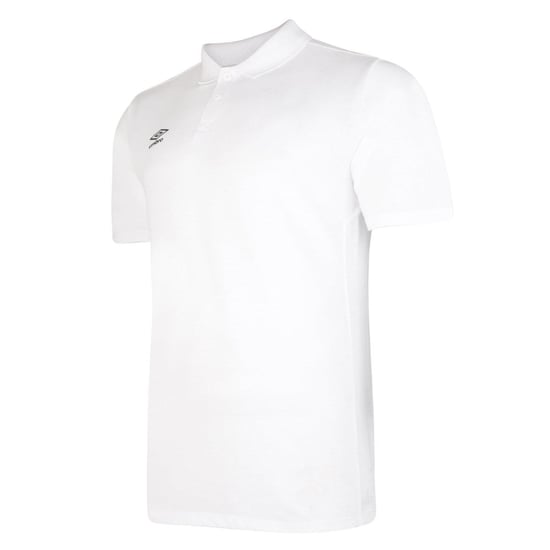 Umbro Mens Essential Polo Shirt (White/Black) - Image 3