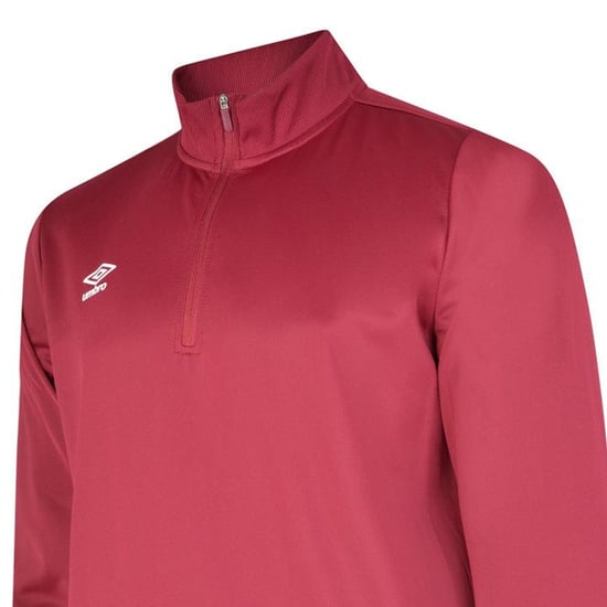 Umbro Childrens/Kids Club Essential Half Zip Sweatshirt (New Claret) - Image 3