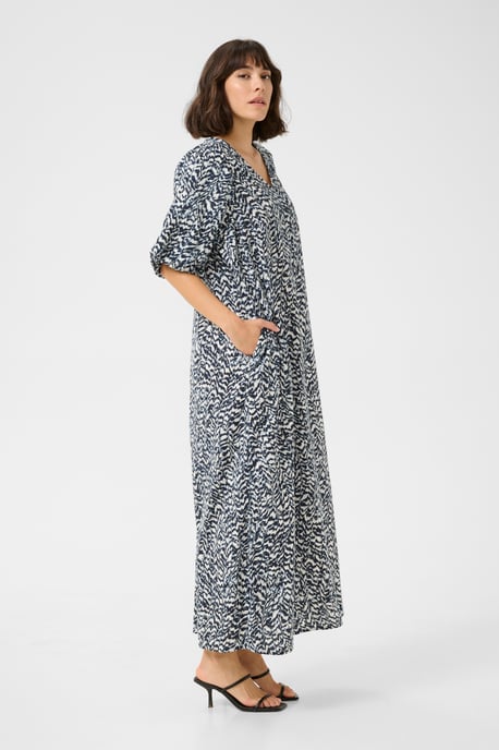 Jurk A-shape blue white - Image 2
