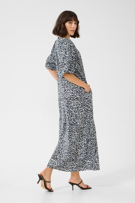 Jurk A-shape blue white - Image 3