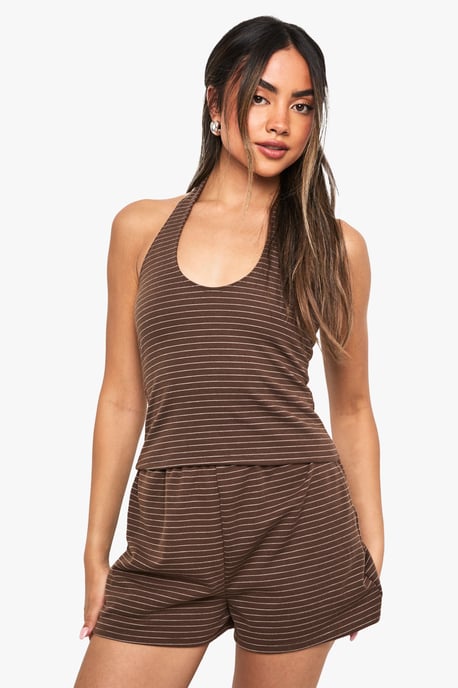 Stripe Halterneck Top - Image 1