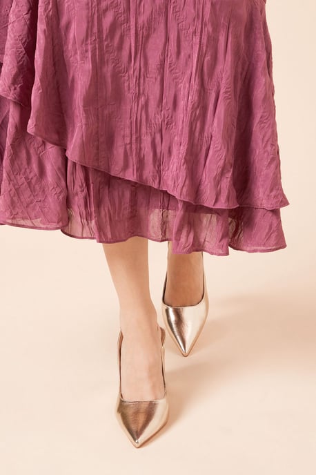 Ellens Pointed High Block Heel Slingback Court Shoes - Image 3