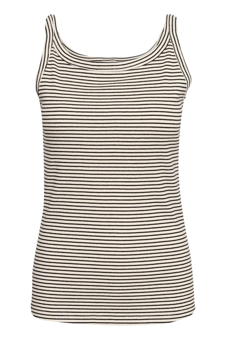 Jersey top Shaped fit Chalk/Black stripe - Image 4