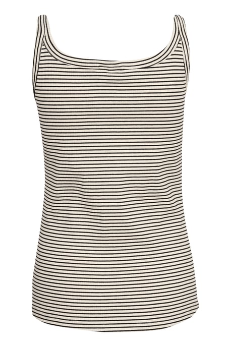 Jersey top Shaped fit Chalk/Black stripe - Image 5