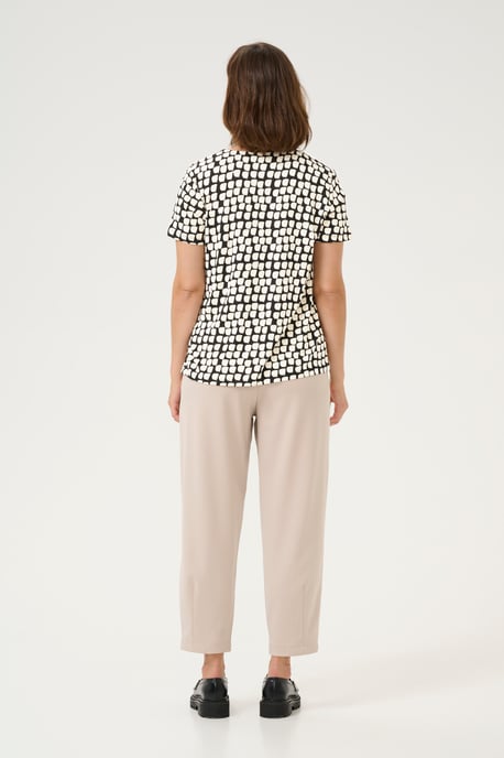 Blouse with short sleeve Regular fit Black_Sand Graphic Dot - Image 2