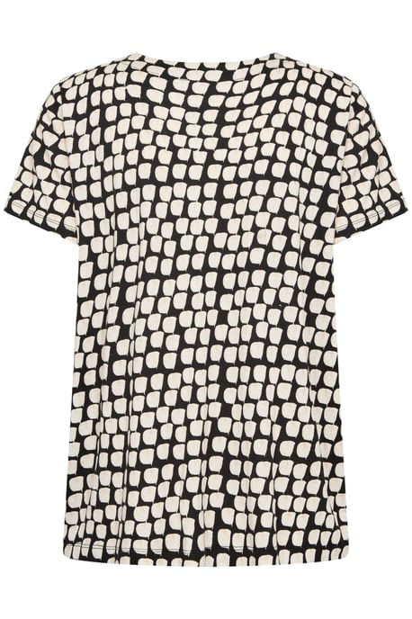 Blouse with short sleeve Regular fit Black_Sand Graphic Dot - Image 5