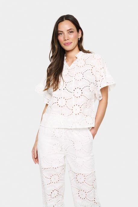 Blouse with short sleeve Loose fit Ice - Image 2