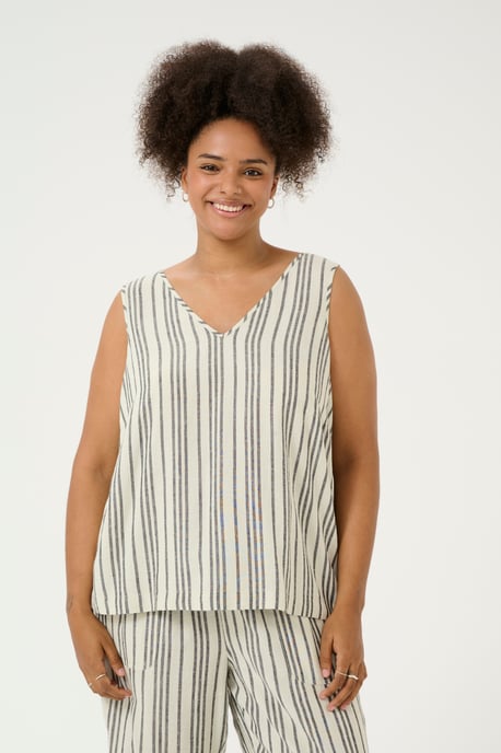 Sleeveless blouse Regular fit Moonstruck / Black Stripe - Image 3