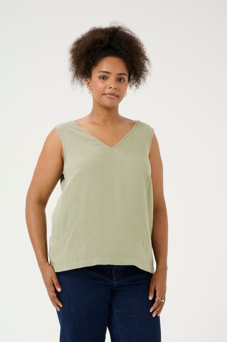 Mouwloos shirt Regular fit Oil Green - Image 3