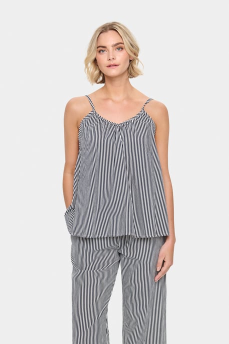 Mouwloos shirt Loose fit Ice Nightsky Stripe white navy - Image 2