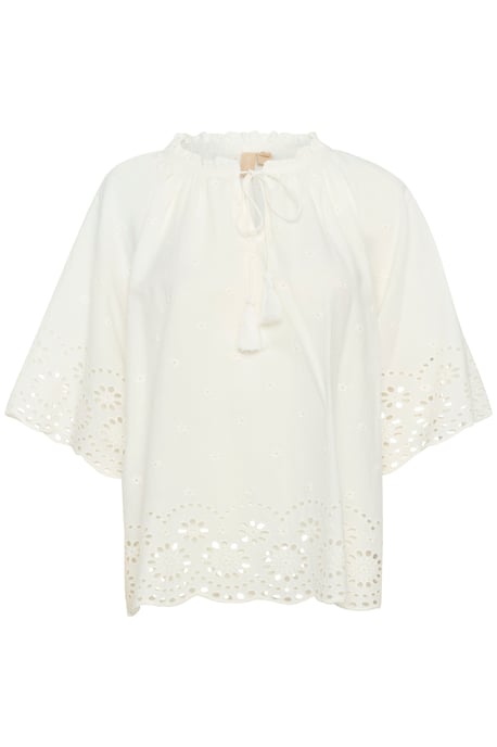 Blouse with short sleeve Relaxed fit Spring Gardenia - Image 4