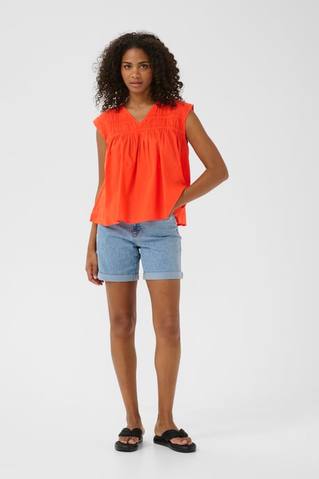 Sleeveless blouse A-shape Grenadine - Image 1
