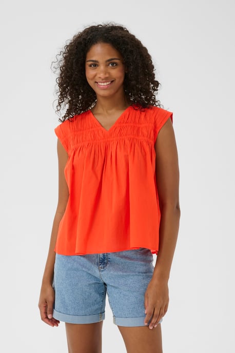 Sleeveless blouse A-shape Grenadine - Image 3
