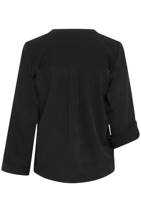 Blouse with short sleeve Regular fit Black Deep - Image 5