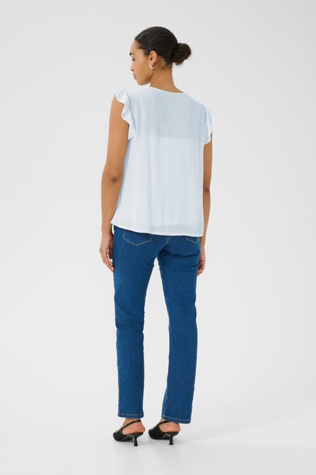 Blouse with short sleeve Regular fit Chalk - Image 3